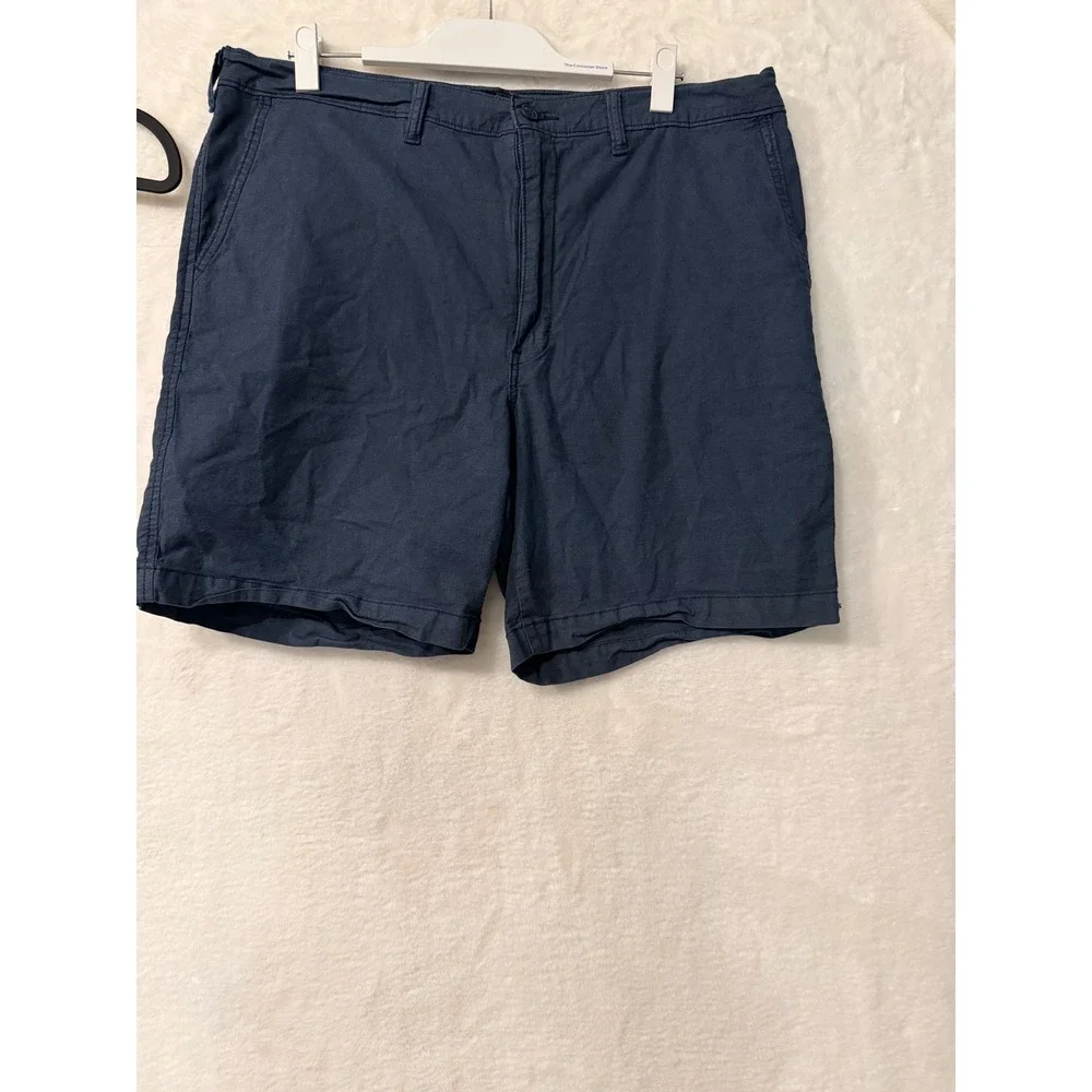 Levis XX Chino Relaxed Fit Shorts Mens 38 Navy Blue Casual Cotton Twill 8 Inseam